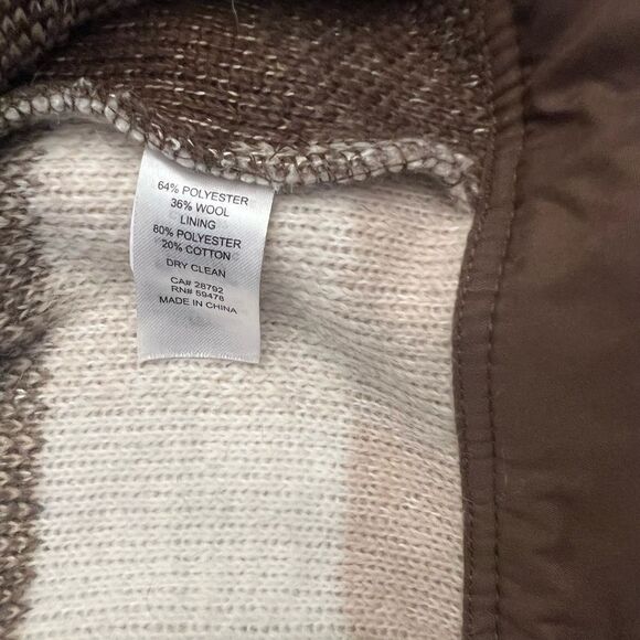 HOUSE OF HARLOW 1960 wool blend teddy fleece cropped flannel shirt jacket Large - Picture 5 of 7